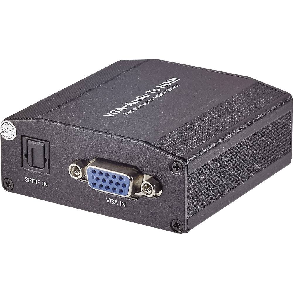 SPEAKA PROFESSIONAL AV Konverter SP-5070436 [VGA, Toslink, Klinke – HDMI] 1920 x 1080 Pixel, 1 Stück