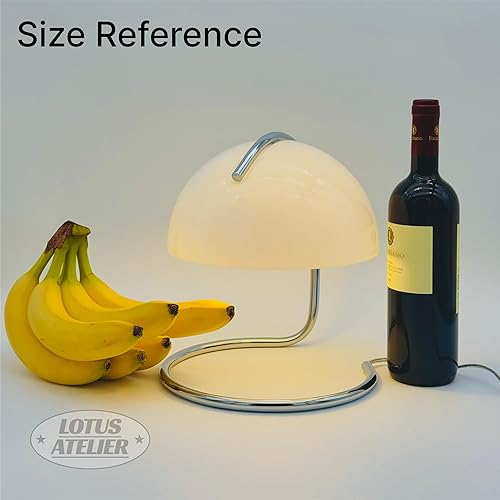Miniatura 5 de Lotus Atelier Luz Bauhaus cromada  Lámpara de mesa retro de hongos para habitación estética moderna iluminación para dormitorio  Moderno de mediados