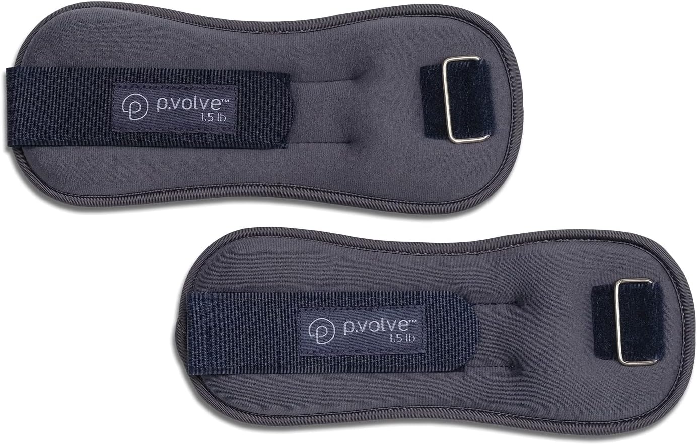 PVOLVE1.5lb Ankle Weights for Home Workouts - BGray with Teal - Strength Training to Sculpt and Tone Your Body, Legs and Core - Home Fitness Equipment for a Quick Exercise