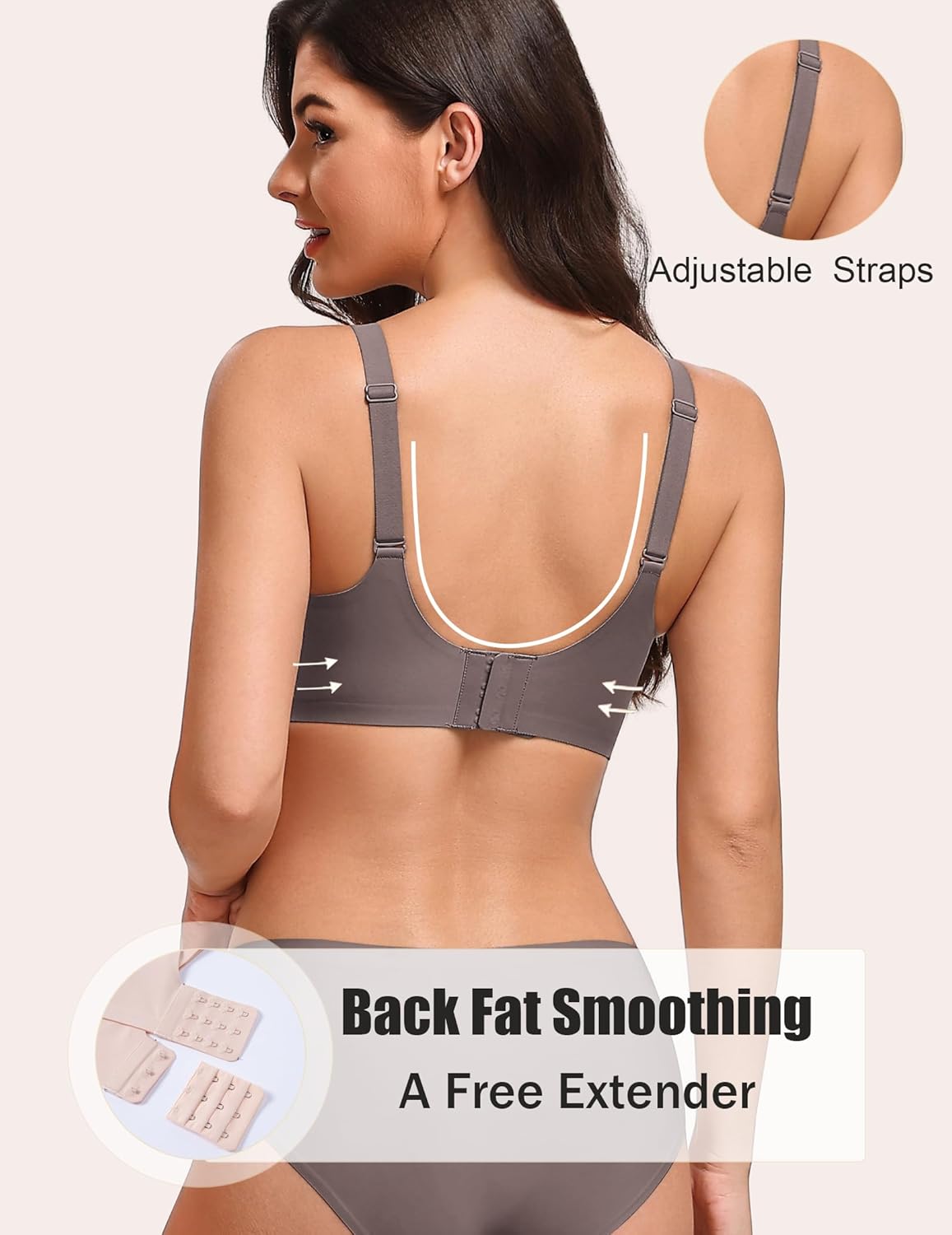 Avidlove Jelly Bras for Women Wireless Wave Seamless Full Coverage Bra Comfort Tshirt Padded Bralette Everyday Bras - Image 4