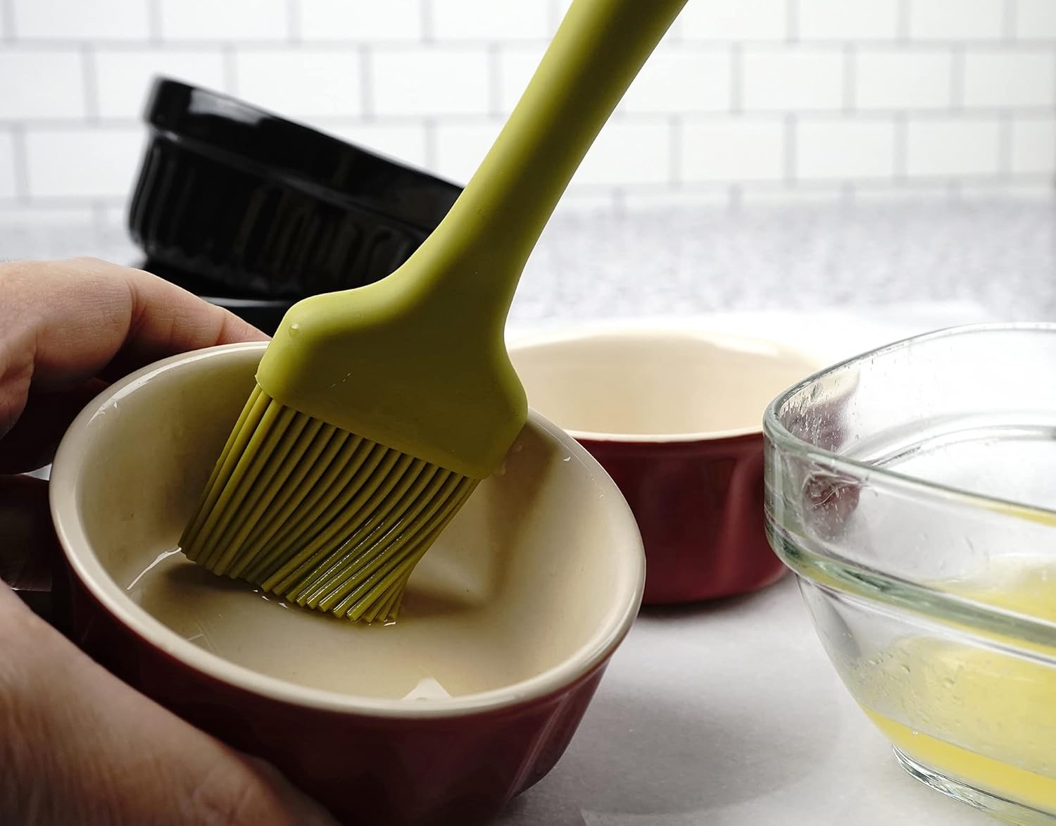 RSVP International Silicone Basting Brush, Green, 8.75" | Gently Spreads Butter, Sauces, Marinades, & More | Dishwasher Safe & Heat Resistant | BBQ Grill, Baking, Preparing Meats: Home & Kitchen