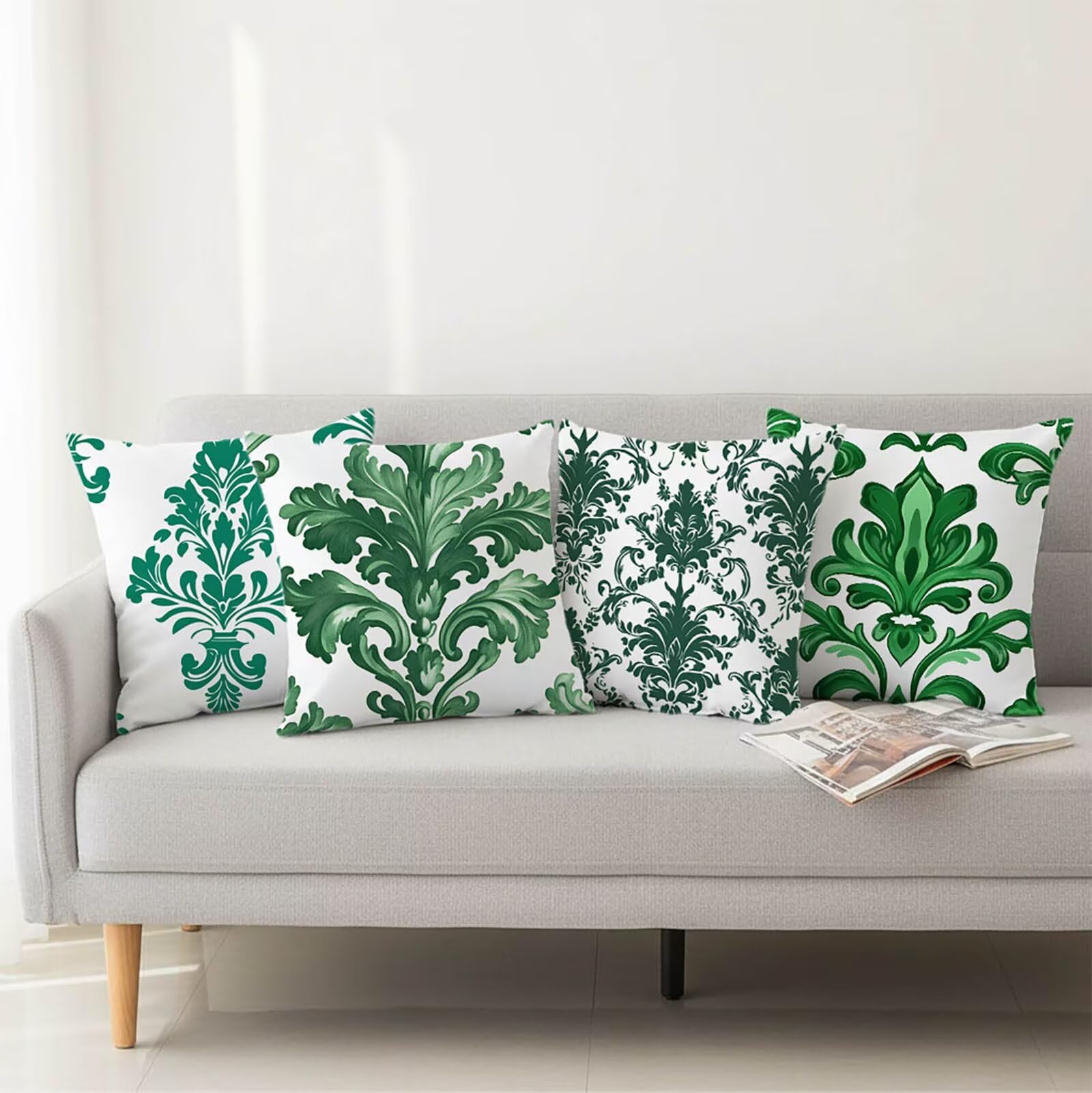 Kissenbezug 65 x 65 Outdoor Kissenbezug 65 x 65cm Doppelseitiger Druck Blau Deko Sofakissen Bezug Ländlich Quadrat Kopfkissen Bezug für Frühling Sofa Bett Deko, Geschenke für Frauen (Samt) BZ-15495