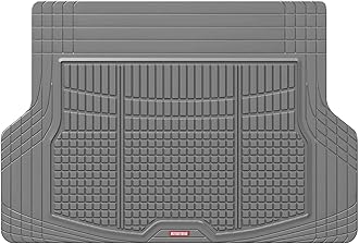 Motor Trend FlexTough Rear Cargo Mat – Heavy-Duty Trimmable Car Trunk Mat for Back of SUV, Universal Rear Cargo Liner for SUV, Flexible Trunk Liner, Automotive Floor Mats & Cargo Liners (Gray)