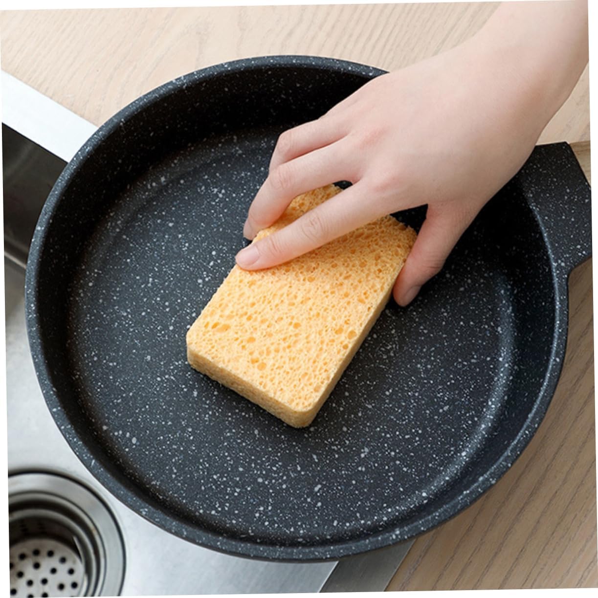 MAGICLULU 24pcs Biodegradable Kitchen Sponges Reusable Sponge Dish for Household Cleaning Compact Wok