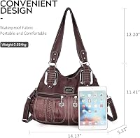 Angel Barcelo Női Hobo Táska PU Bőr Válltáska Crossbody Kézi Táska Lila Színben 4