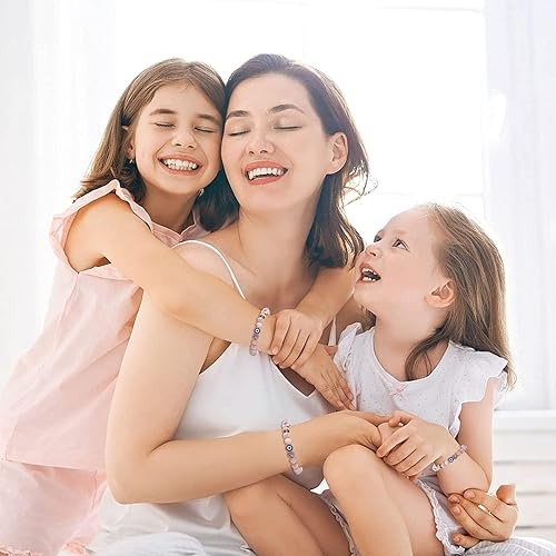 Vista 7 de Easter Gifts Sunflower Natural Stone Bracelet Gifts for TeenGirls with Quotes Card