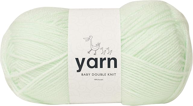 Korbond Baby Double Knit Yarn - Mint Green Extra Soft 100g Ball of Acrylic Wool Knitting or Crochet Hypoallergenic- DK