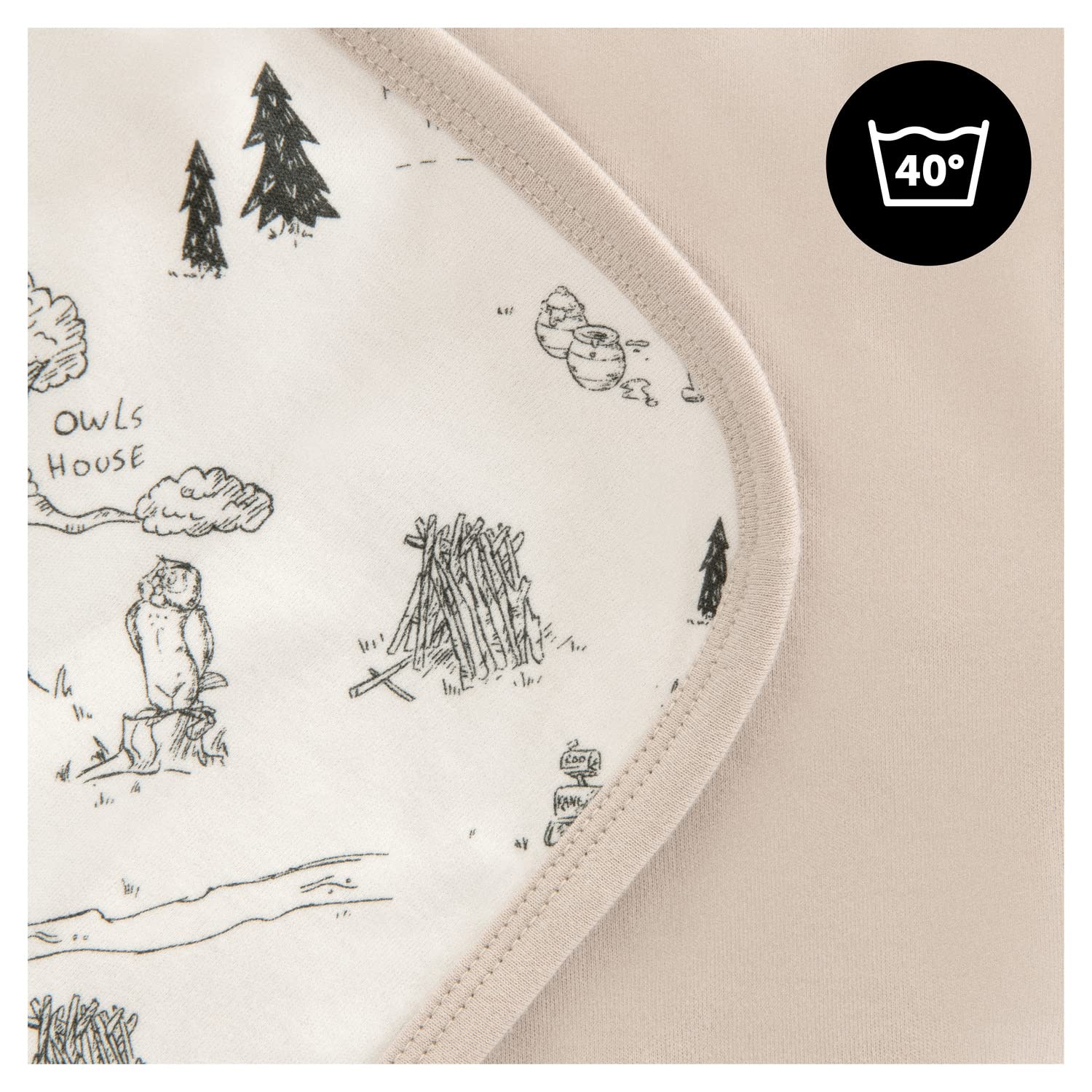 Hauck Dziecięcy Kocyk Kopertowy Snuggle N Dream, Bawełna, Uniwersalny, Fotelik Niemowlęcy, Wózek Spacerówka, Kołyska Winnie The Pooh Beige