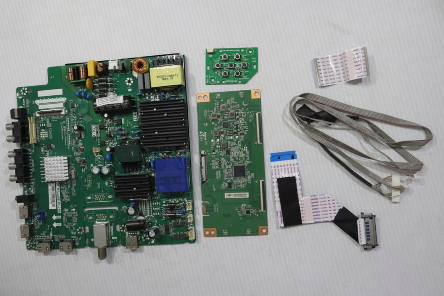 Lutema Television Repair Kit for Onn ONC50UB18C05 with TV Main Board + Power Supply + TCon + Cables