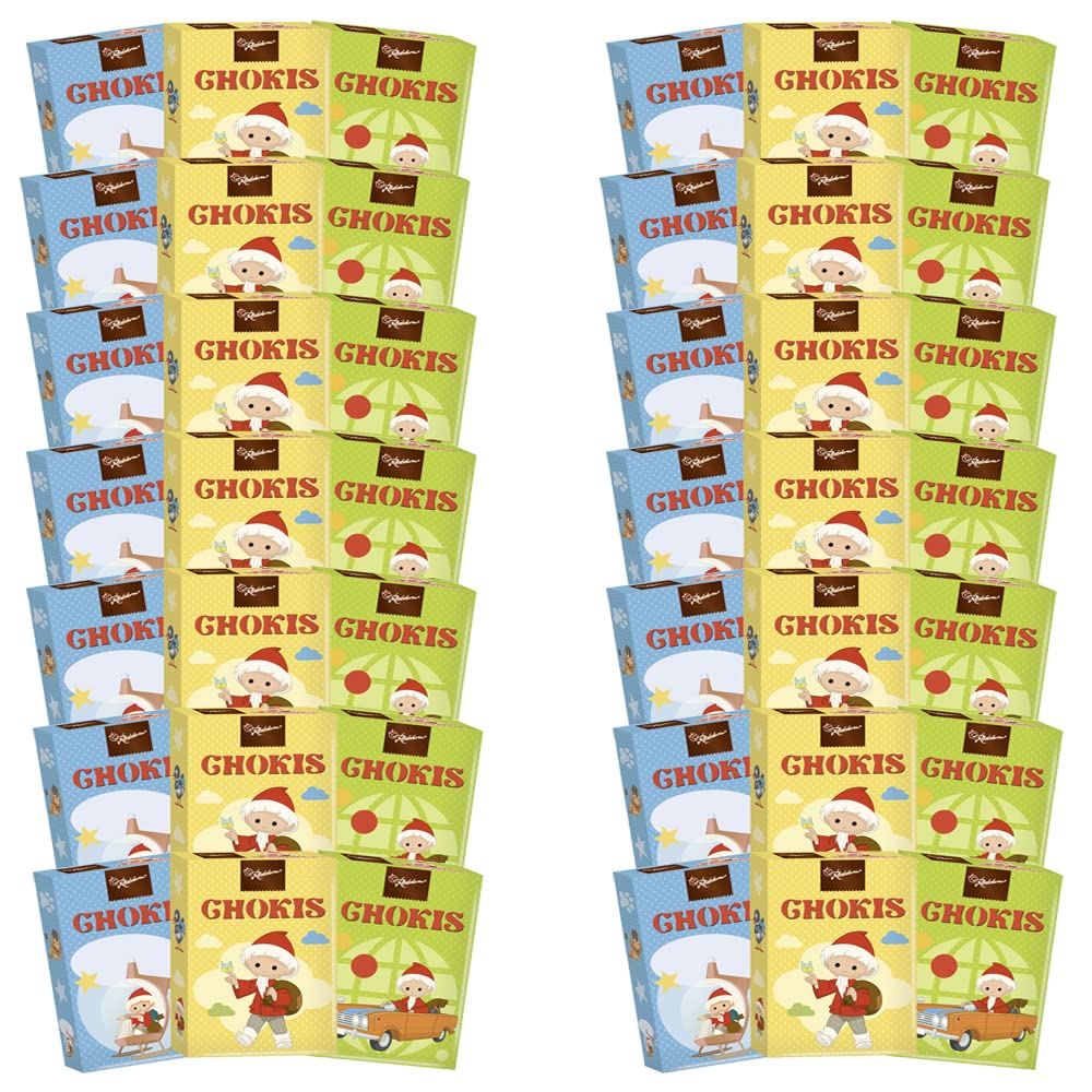 42x Rotstern Chokis Sandmann + Co. Vollmilch-Schokoladen-Bohnen – Bunte Schokolinsen mit feiner Vollmilchschokolade – Nostalgischer Snack für Jung & Alt (2,1 kg)