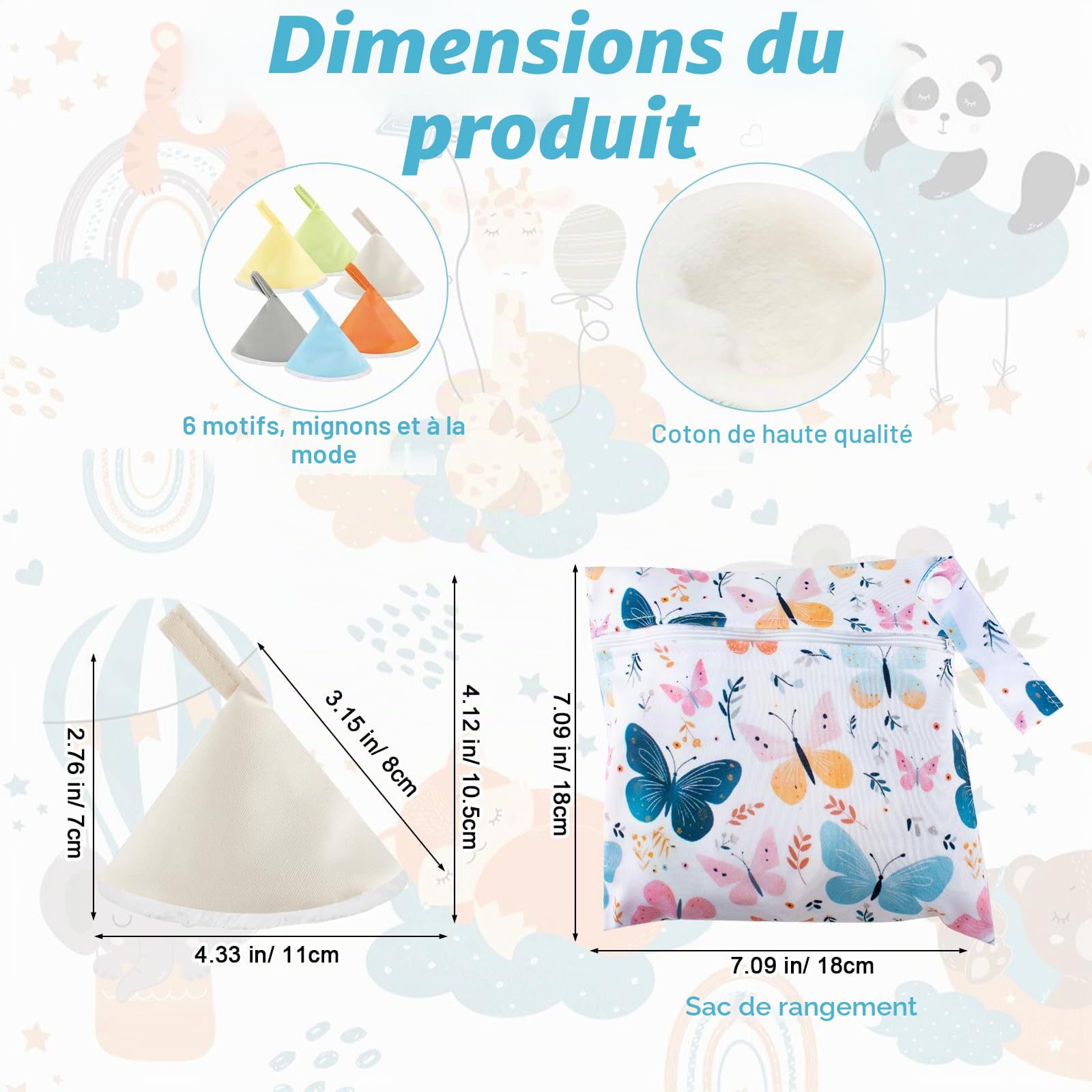 Pipi Tipi - Lot de 12 couche pour bébé garçon - Couleur unie - 12 pièces - Avec 1 sac à couche - Forte absorption d'eau - Restez au sec - Plus de confort lors du changement