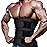 Hidyliu Mens Workout Waist Trainer Neoprene Corset Sauna Sweat Trimmer Cincher Slimming Belly with Belts (Black Waist Trainer Belt, XL)