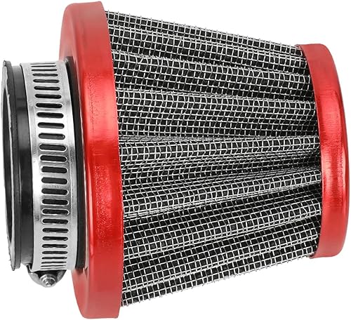 Miniatura 9 de HIAORS Filtro de aire rojo para motocicleta de 1.378 in, compatible con 50 cc, 70 cc, 90 cc, 110 cc, 125 cc, Coolster, Tao, Sunl, Apolo, Roketa,