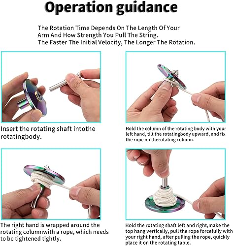 Miniatura 3 de Parte superior giratoria de metal, acero inoxidable de precisión de alto rendimiento, para matar el tiempo, antigravedad, giroscopio de equilibrio