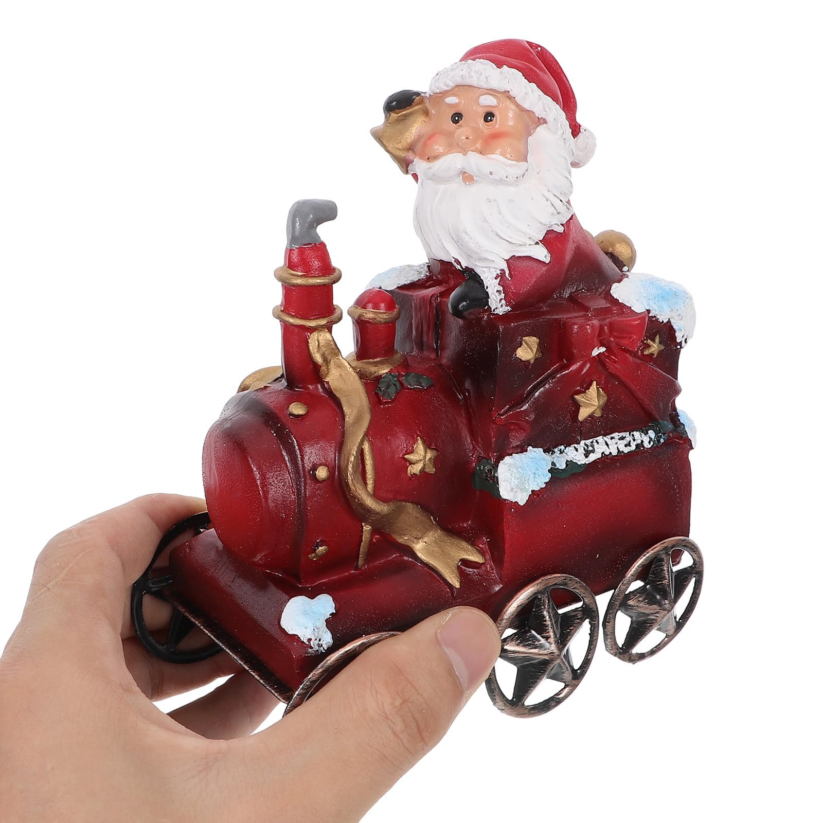TOYANDONA 3 Piezas Juego de Tren de Resina Navideño de Tres Piezas para