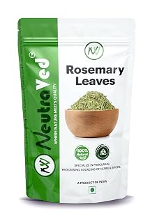 NeutraVed Rosemary Leaves 500g, for Hair Growth and Seasoning Food and Herbal Rosemary Tea | Packed Clean, No Dust and Stems Free in Stand-Up Zipper Pouch - 500 Gram