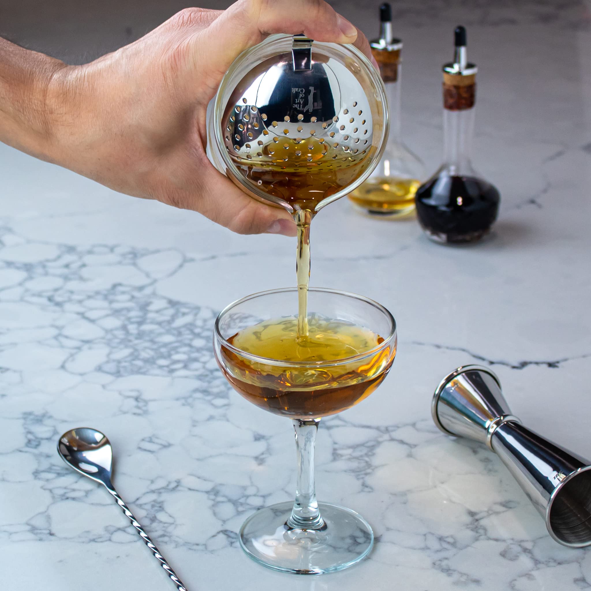 Colador Julep: Colador de cóctel de acero inoxidable para bar doméstico o comercial 6