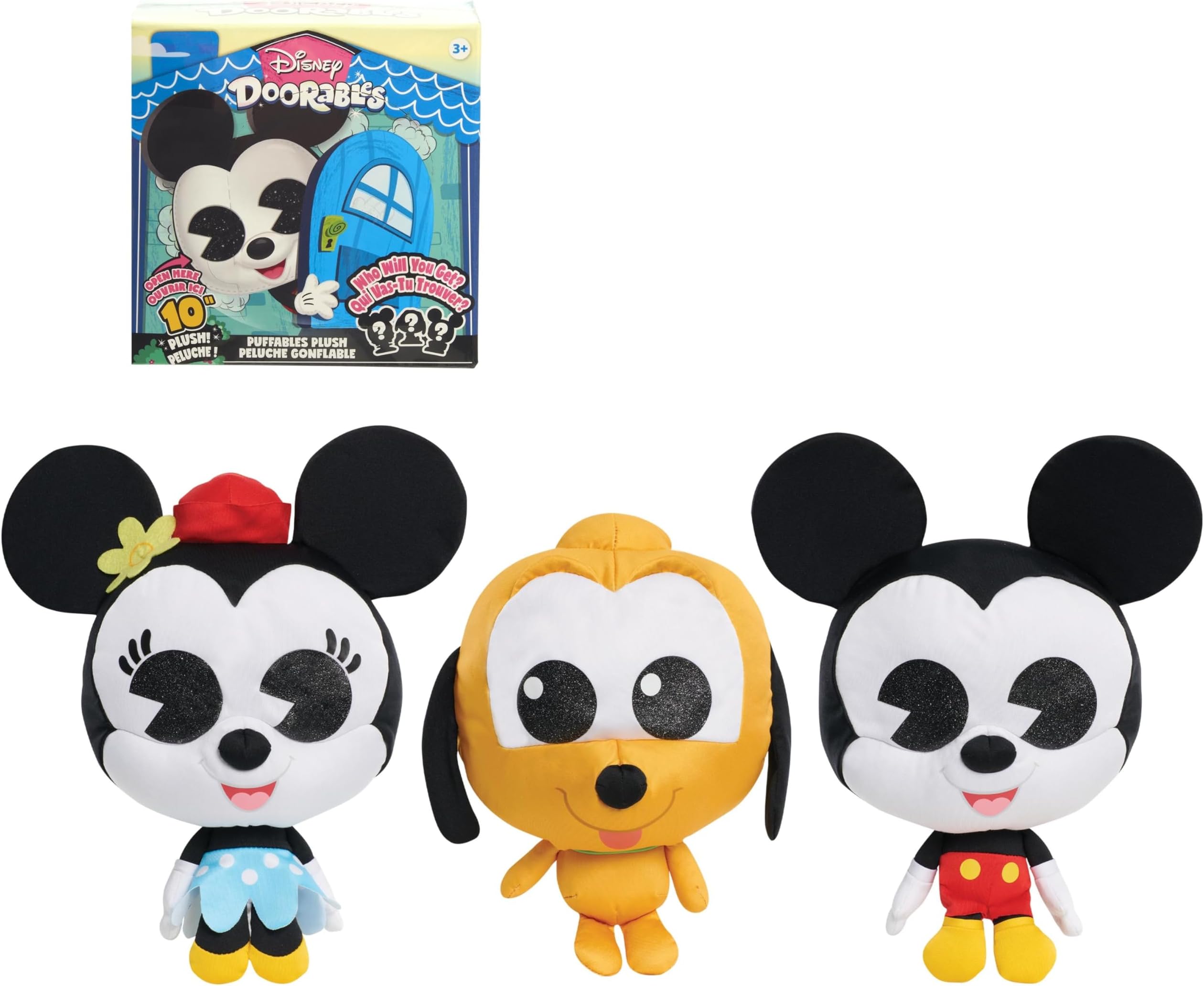 Disney Doorables Puffables Plushie Series 3, Mystery 10-Inch Collectible Plush, Soft Fabric, Kids Toys for Ages 3 Up by Just Play