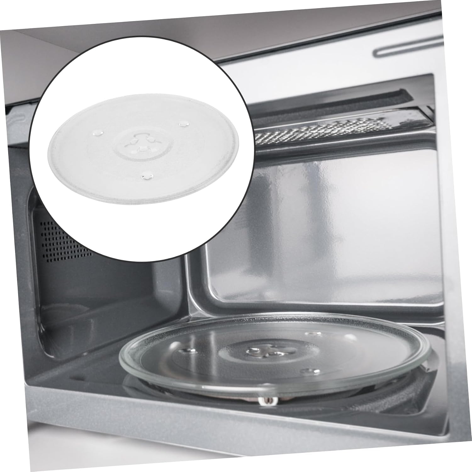 Microwave Glass Turntable Plate Replacement for Use Shaped Base Microwave Tray Easy to Clean