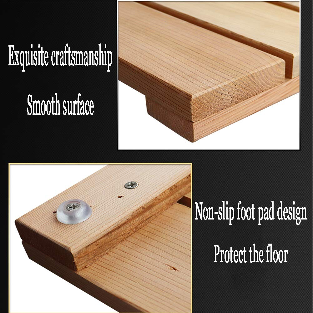 Zerbino antiscivolo in legno naturale, dimensioni personalizzate, tappeto da bagno con drenaggio, perfetto per l'arredamento della casa e del bagno, soluzione ecologica alla moda