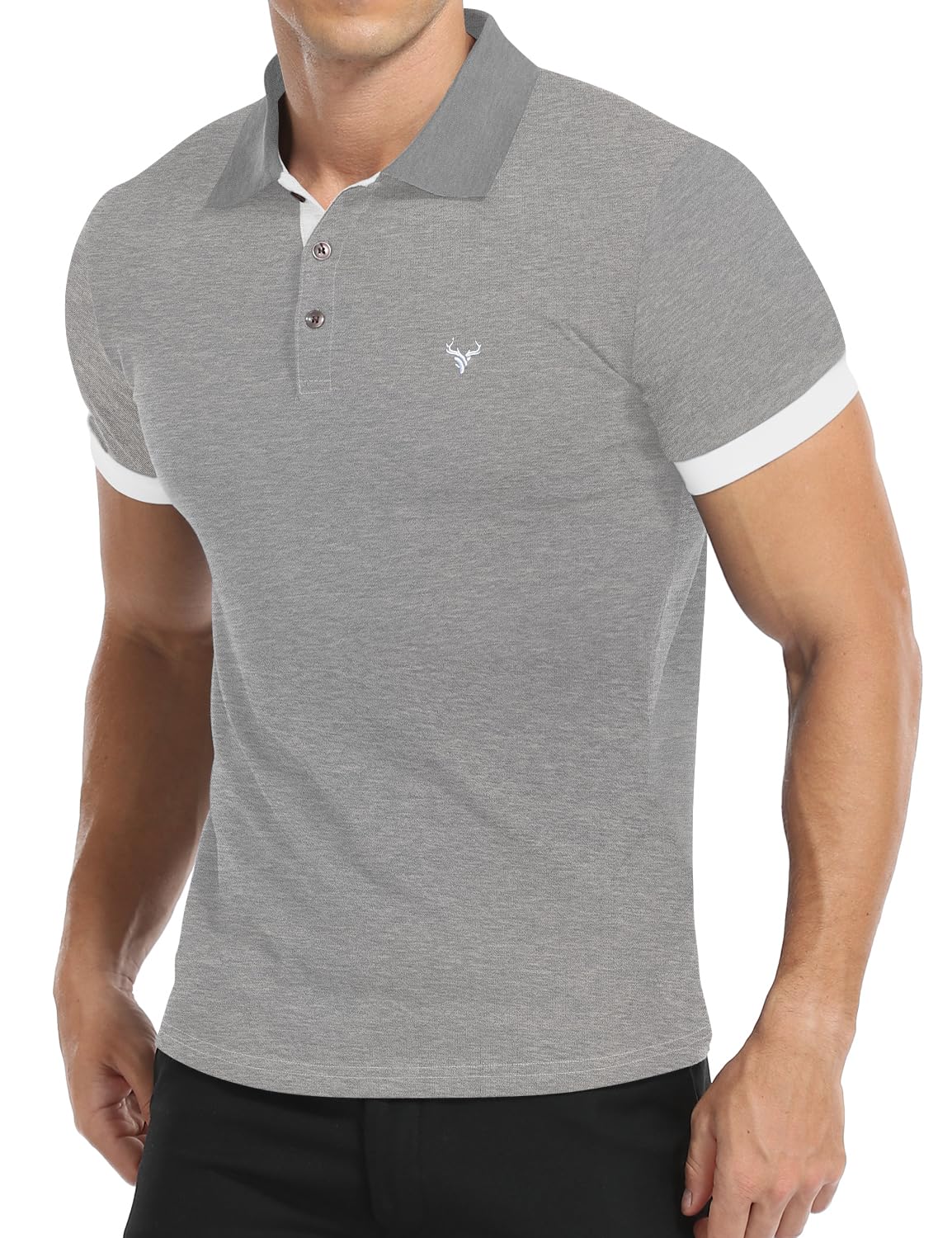 KUYIGO Herren Langarm-T-Shirt Baumwolle Henley Shirts Casual