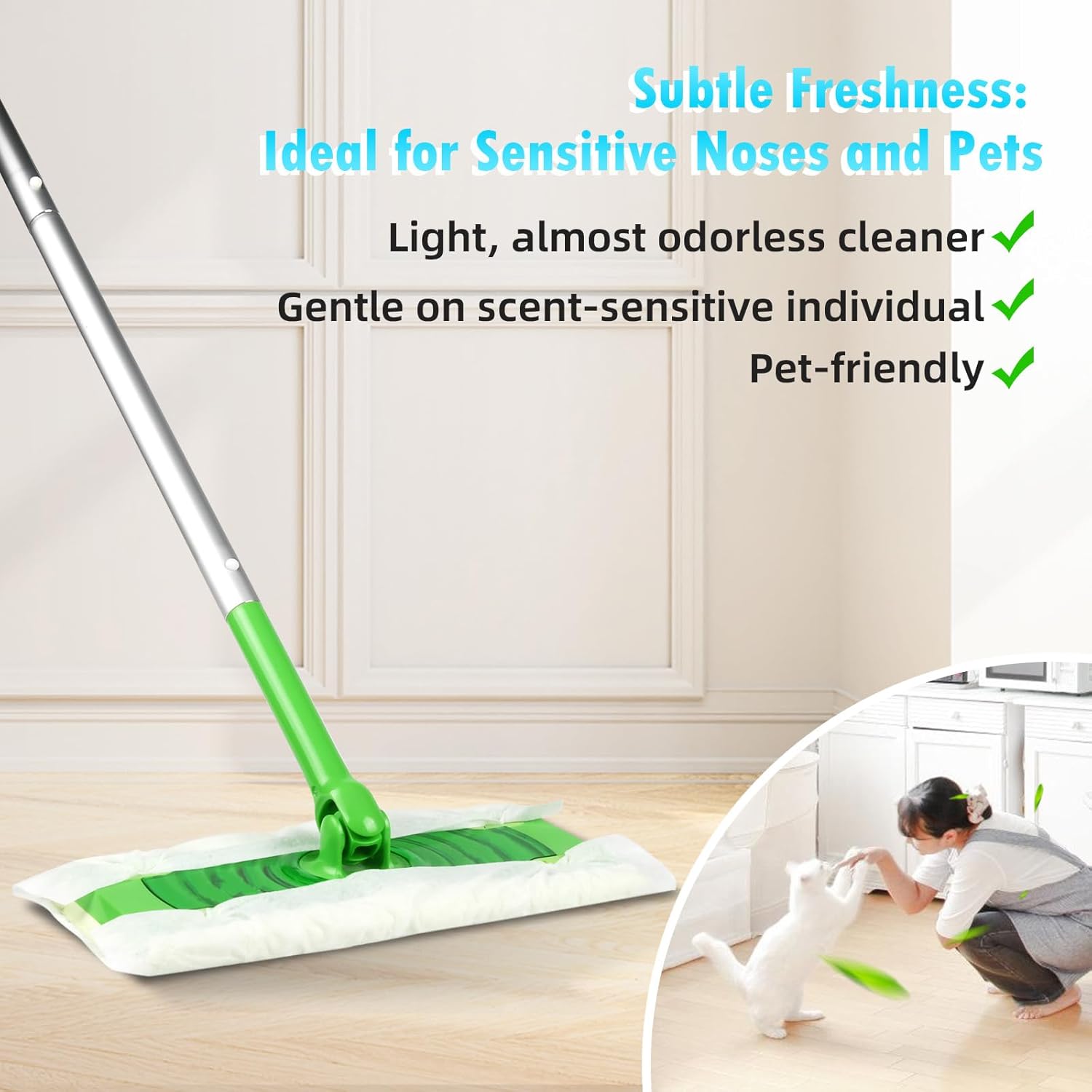 36 Pcs Unscented Upgraded Wet Mop Refills for Swiffer® Sweeper Wet Pads, One Piece Cleans One Room, Wet Mopping Cloths for Swiffer® Wet Pads Refill, Mop is Not Include