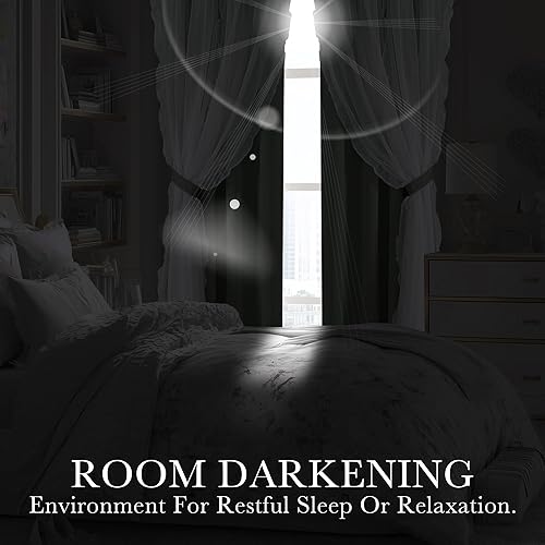 Vista 67 de PONY DANCE Cortinas decorativas para niñas, cortinas decorativas para niños, cortina de doble capa con volantes, superposición para oscurecer