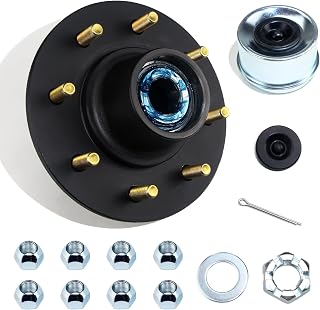 8 on 6.5 Trailer Hub Kit for 7000lb 1.25'' to 1.75'' Tapered Axle