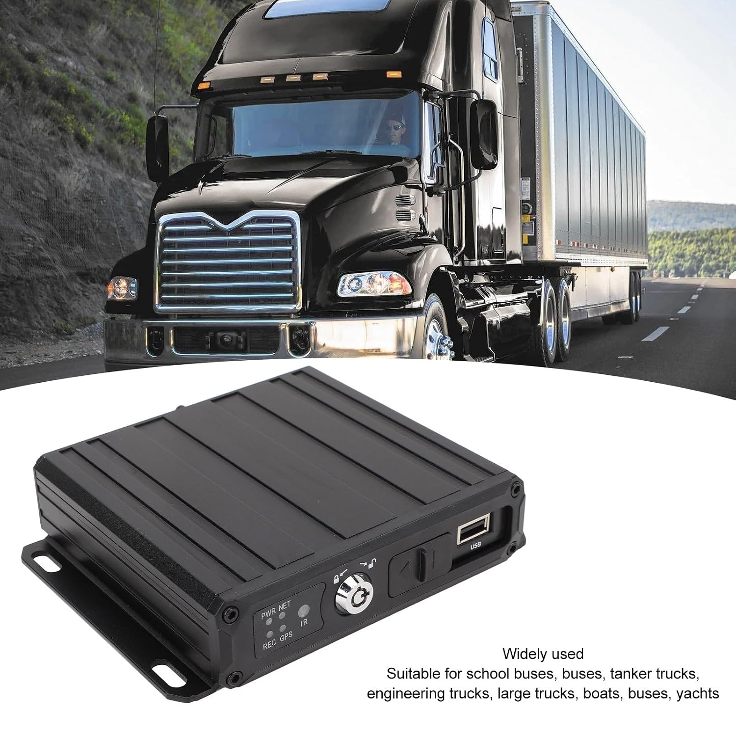 Backup Camera Video Switcher, 4 Channel Parking Camera Video Splitter 4 Input 1 Output DC12V/24V 1080P AHD Backup Camera Image Switch Combiner Box for RV Buses Truck (No Memory image 3