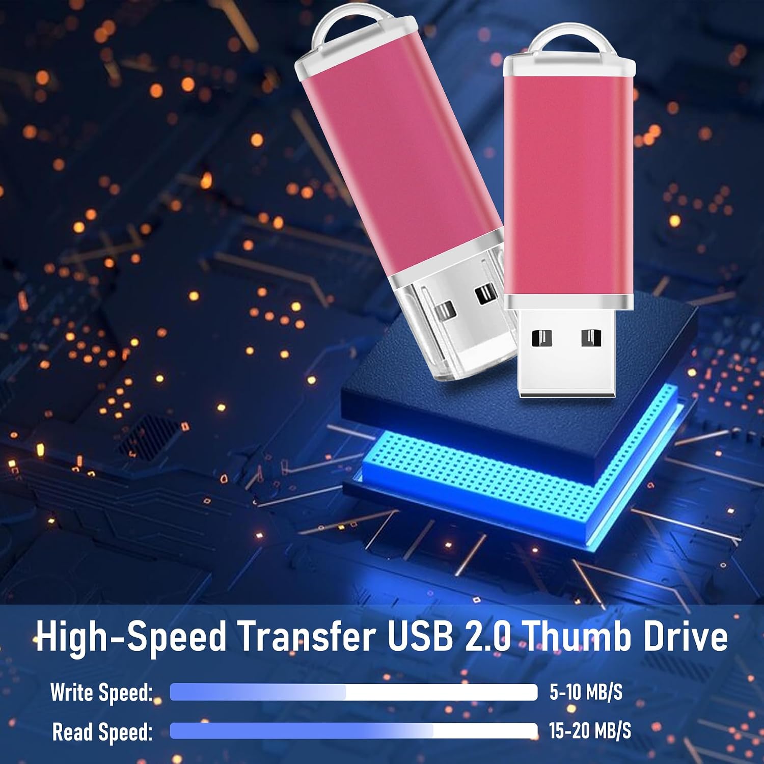 2GB USB Flash Drive 1 Pack Nicepicten Zip Drive USB 2.0 Thumb Drives - Pink | Jump Drives Flashdrive Memory Stick Pendrive 2GB withLanyard for Storage and Backup