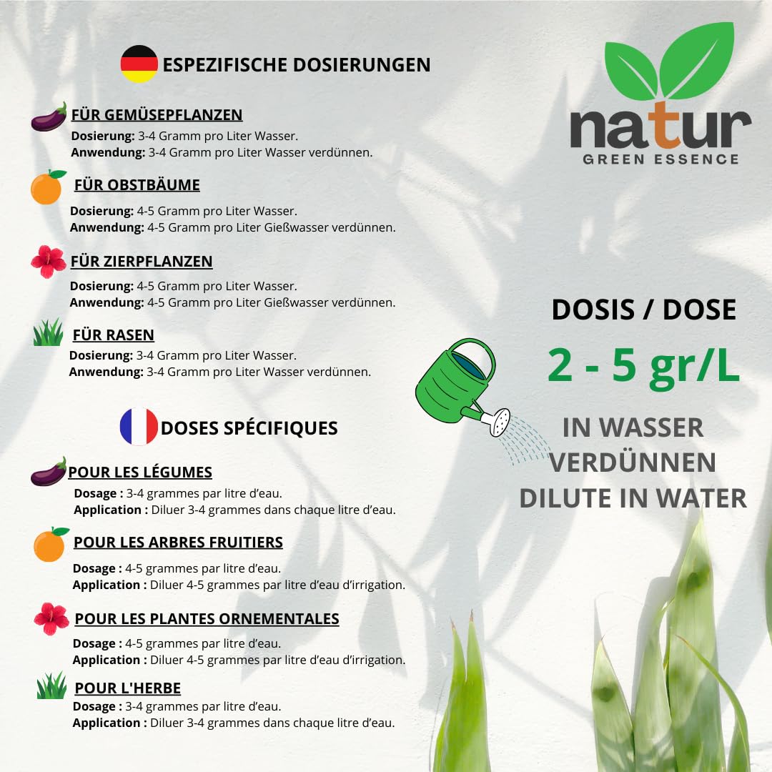 Sulfato Potásico para Jardín y Huerto - Fertilizante de Potásio y Azufre para todo tipo de Plantas Mejora Crecimiento y Producción, Nutriente esencial 1KG
