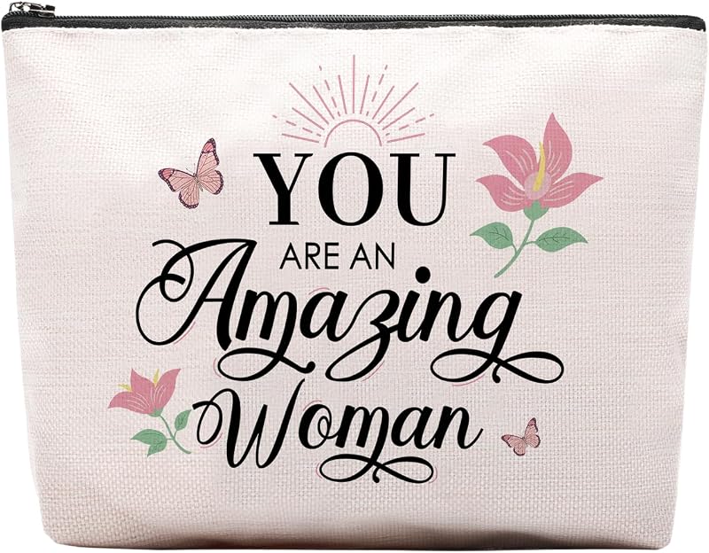 Necessaire RTTLALUO de lona com zíper, estampa Amazing Women, 1 unidade