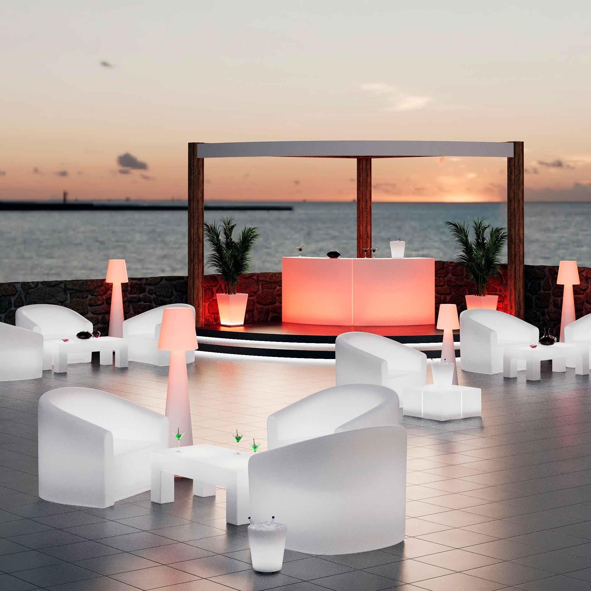 Bancone bar LED RGBW - 64W - Ricaricabile