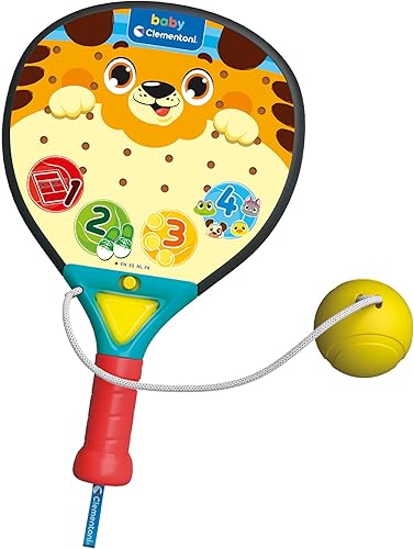 Clementoni | Baby Padel - Interactive toy for children 12 months | Educational rocket with sounds, lighting and motion detection | Learning numbers