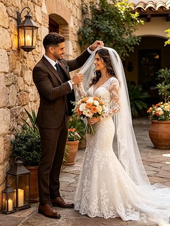Retro 3 Piece Herringbone Tweed Suit Men's Wool Tuxedos Set Prom Brown Jacket Blazer Vest Pants Themed Wedding