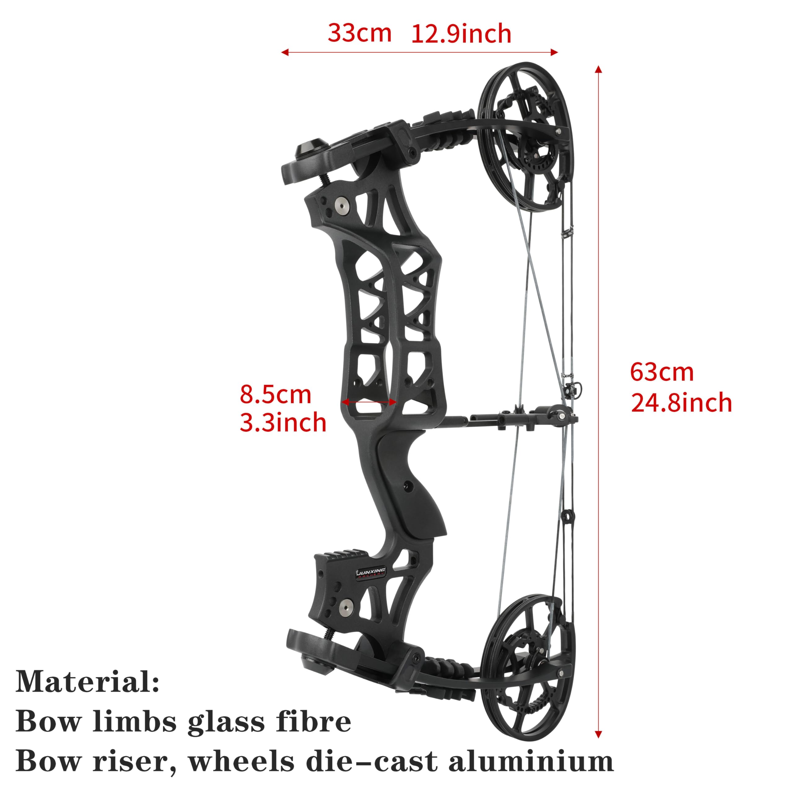 Set di archi compound 40-70lbs regolabile in acciaio palla e freccia arco doppio scopo Archi da caccia per tiro al bersaglio pesca con l'arco Let-off:80%