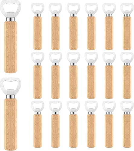 Miniatura 10 de Yugada Abrebotellas de madera, 50 unidades, abrebotellas de madera a granel, abrebotellas de cerveza de madera, abrebotellas de madera, abridor de