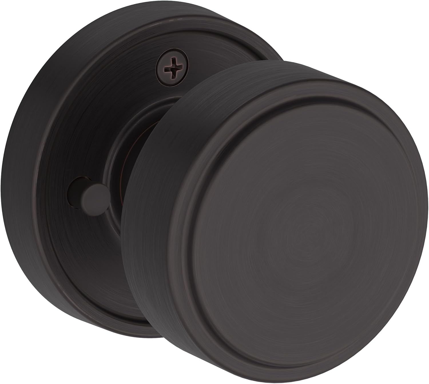Baldwin PV.VAS.RRR Vashon Privacy Door Knob Set with Recessed Round Rose from The Reserve Collection - Satin Nickel