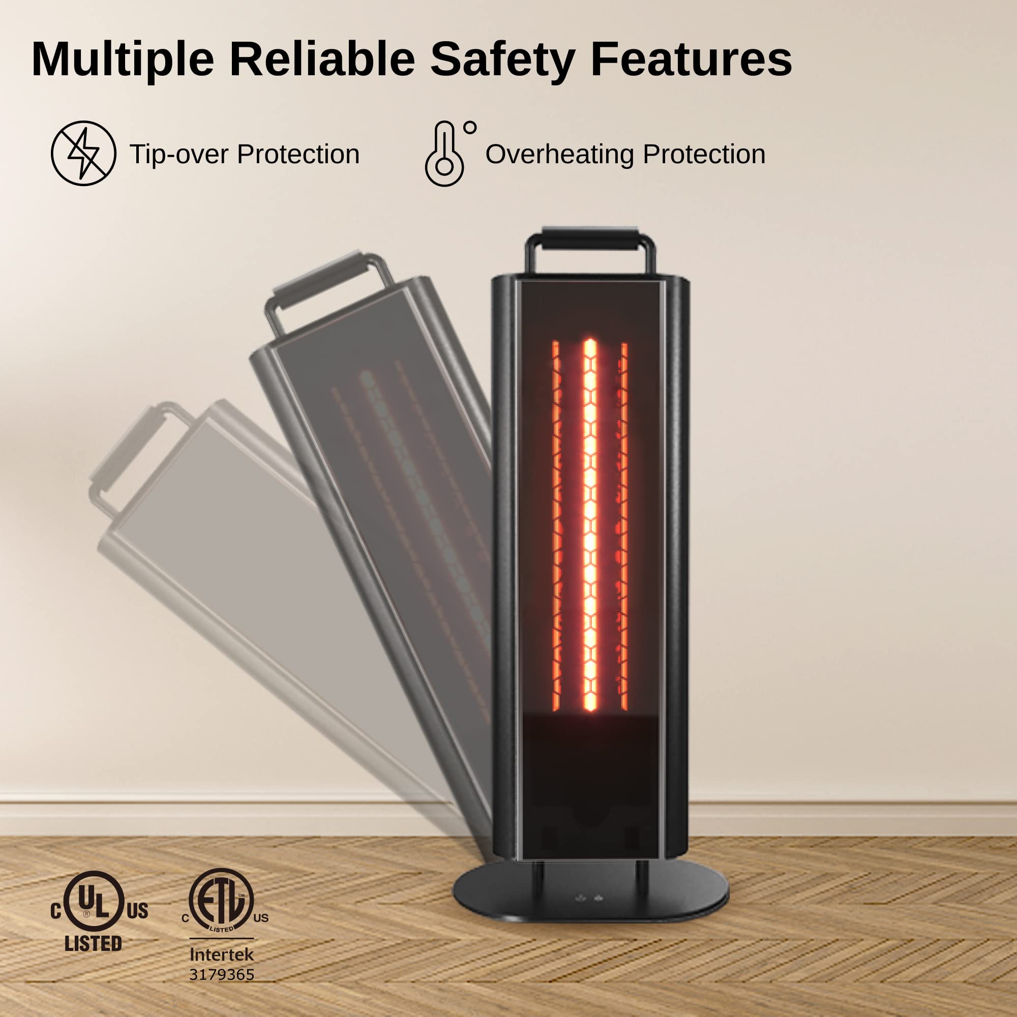 EAST OAK Patio Heater, 1500W Infrared Electric Heater, Portable Premium  Tower Ou www.salaberlanga.com