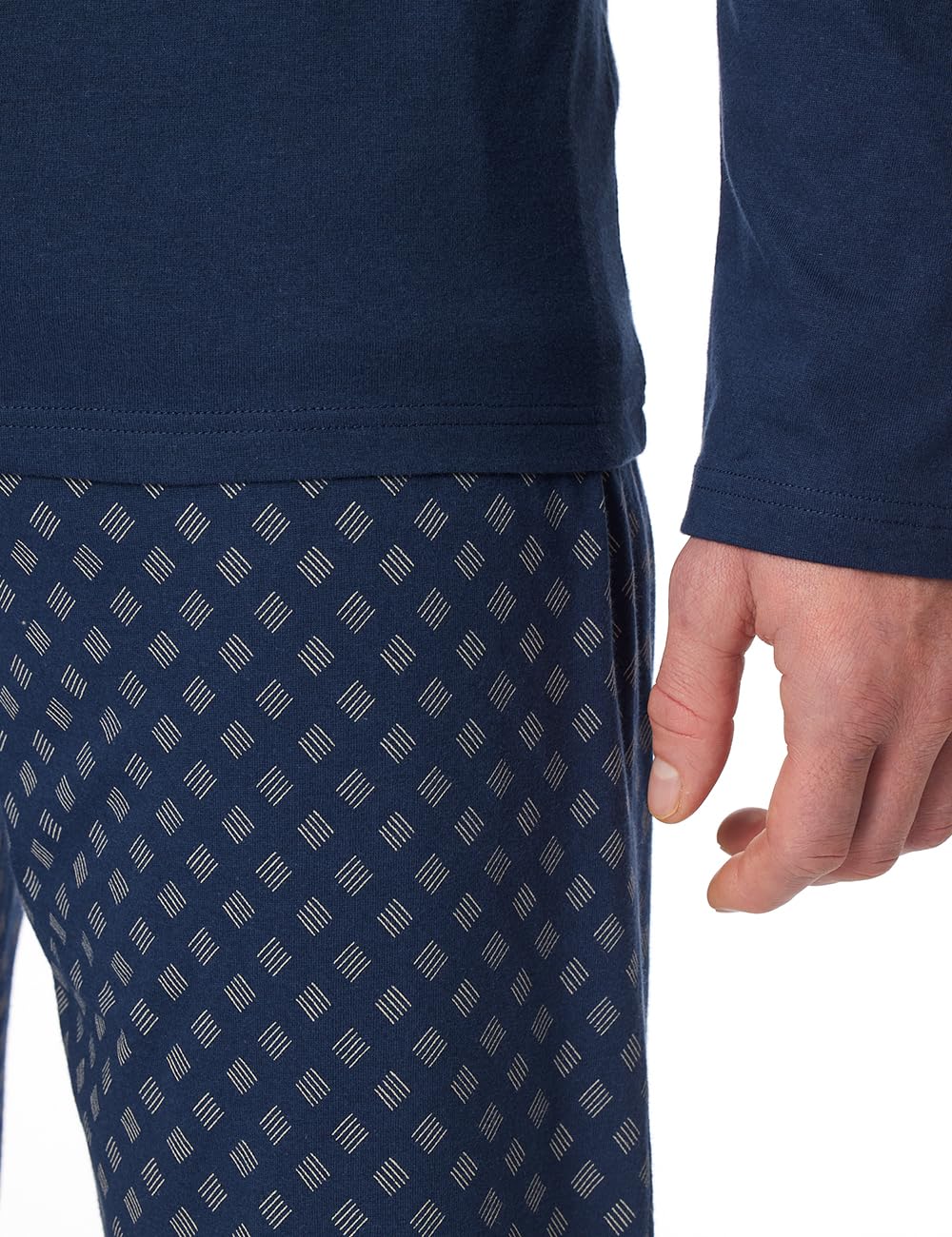 Schiesser Schiesser Herren Schlafanzug Lang - Nightwear Set Set di Pigiama Uomo
