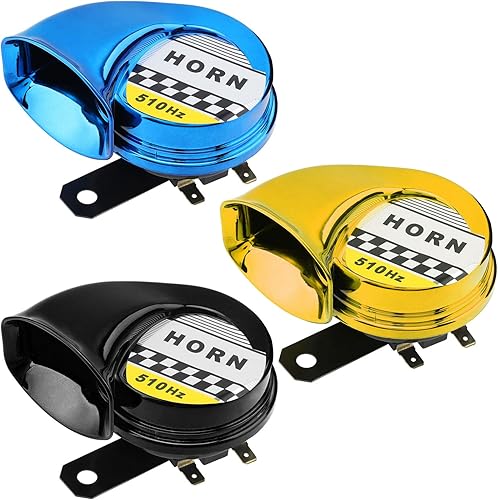 Miniatura 4 de Windance Bocina de aire universal de caracol de tono alto, 130 dB 510 HZ, impermeable, bocina eléctrica ruidosa para cualquier vehículo de 12 V,