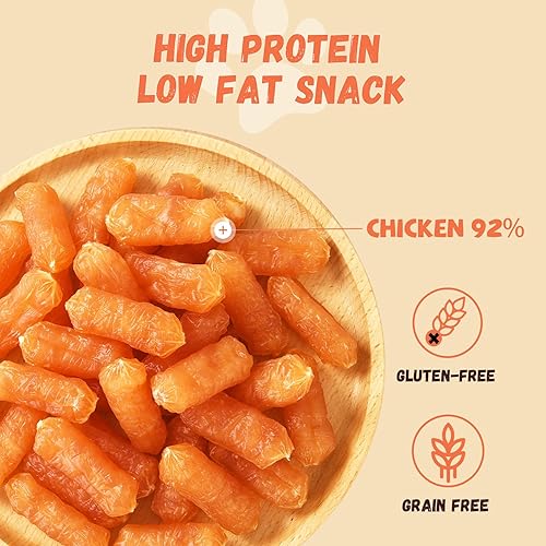 Miniatura 2 de Dog Treats - Salchicha de pollo, golosinas naturales de entrenamiento de carne seca de pollo para perros con glucosamina, condroitina, MSM y