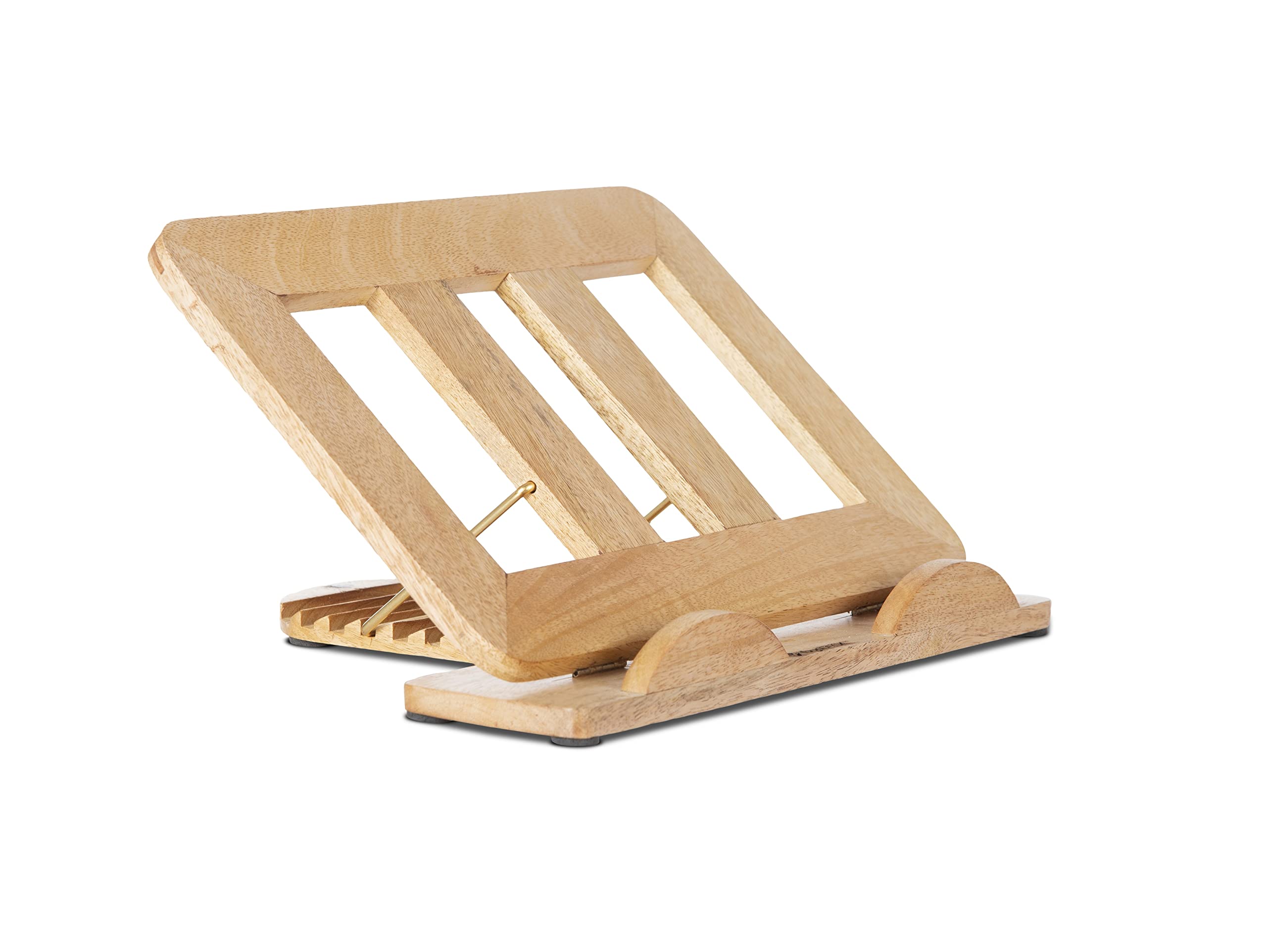 Elevador de madera plegable y ajustable para laptop, soporte ergonómico de madera de mango para MacBook, soporte portátil multiángulo para portátiles y tabletas de 7.9 a 12.9 pulgadas