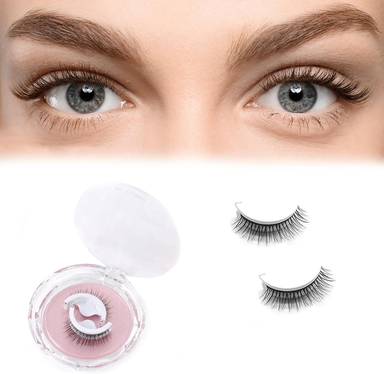 Self Adhesive Eyelashes Reusable Pre Glued Eyelashes False Eyelashes