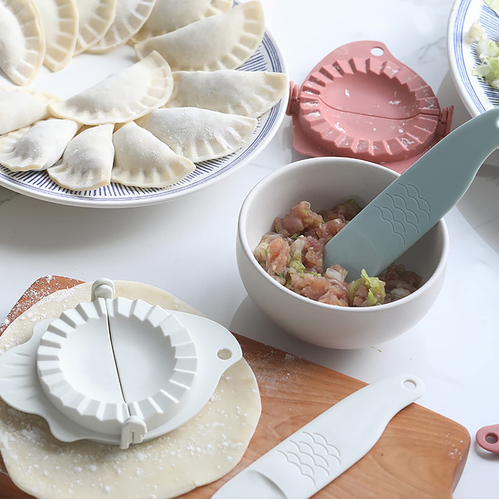Set Da 3 Cucchiai Per Riempire Gnocchi E Ravioli In Acciaio Inox 304, Antiaderenti E Antiscivolo, Lunghezza 16 Cm, Con E Senza Foro, Alimenti Casalinghi - 4