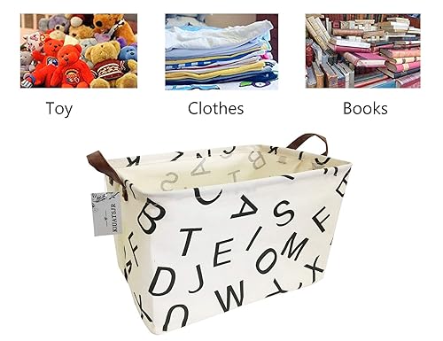 Miniatura 13 de Cestas rectangulares de almacenamiento de tela para niños, juguetes, libros, ropa, mascotas y regalos, perfecto para el hogar, oficina, guardería