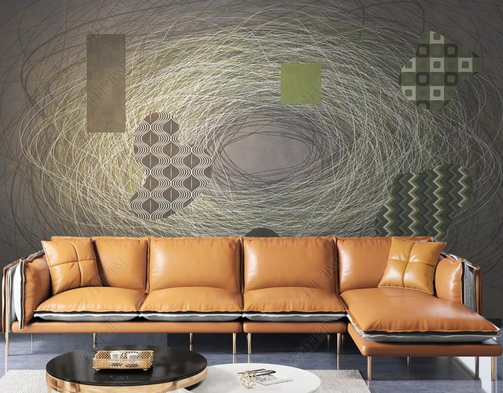 Décoration Murale Poster Grand Format Motif Géométrique Abstrait 3D - 2