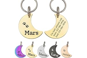 Anavia Half Moon Pet ID Tag for Dogs and Cats