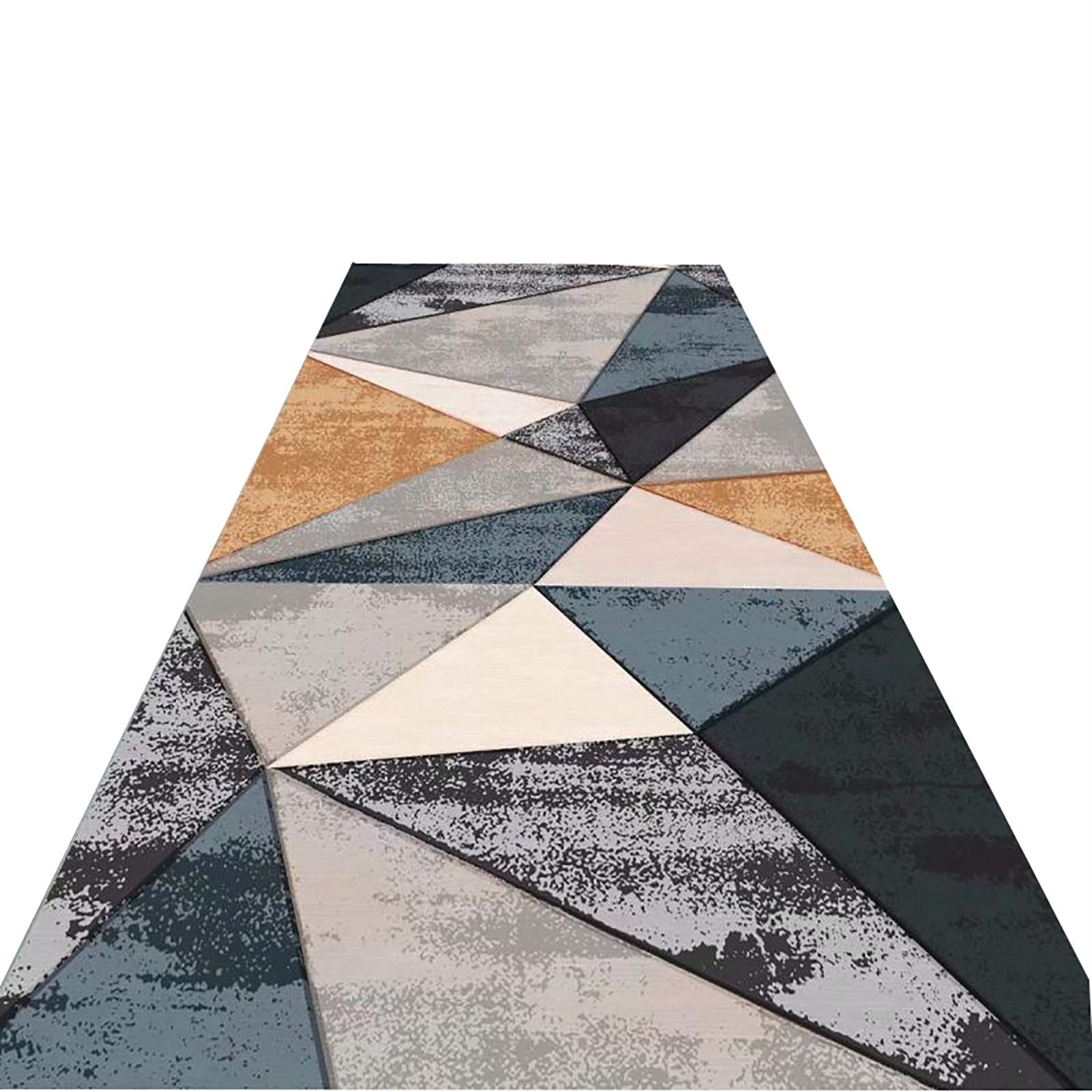 Tapis géométrique moderne lavable pour stopper les salissures d'entrée