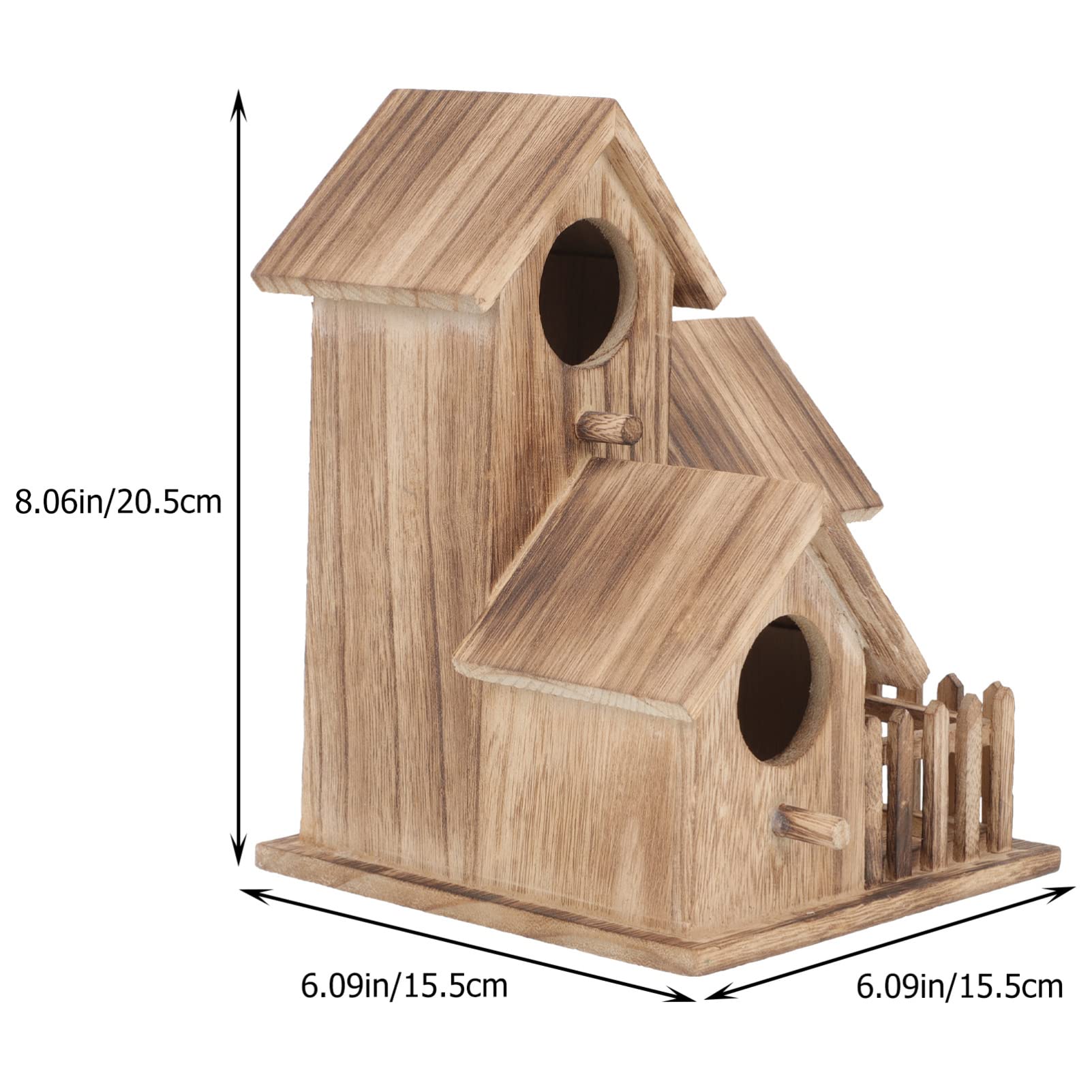 Toddmomy Villa Nido De Pájaro Madera para Periquitos Caseta Decorativa para Jardín Comedero Independiente para Pájaros Suministros